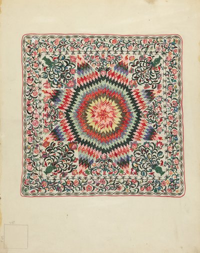Patchwork i kołdra z aplikacjami autorstwa Irene Schaefer