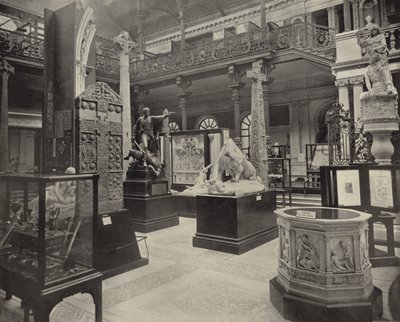 Central Court, Dublin Museum of Science and Art (zdjęcie czarno-białe) autorstwa Irish Photographer