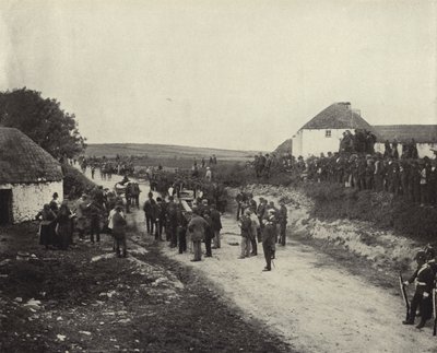 Marsz do eksmisji, hrabstwo Clare (czarno-białe zdjęcie) autorstwa Irish Photographer