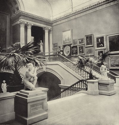 Galeria Narodowa Stairway, Dublin (zdjęcie czarno-białe) autorstwa Irish Photographer