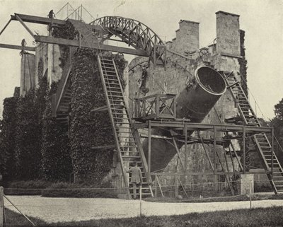 The Great Rosse Telescope, Birr Castle, Kings County (zdjęcie czarno-białe) autorstwa Irish Photographer