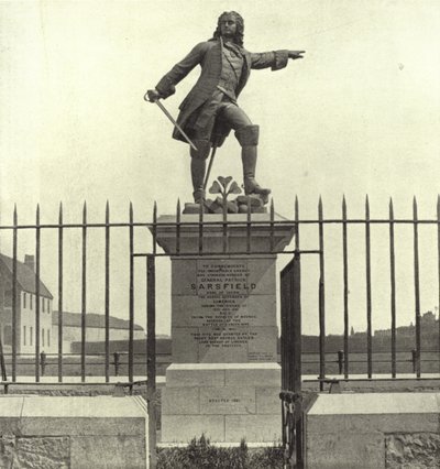 Statua Sarsfield, Limerick (zdjęcie czarno-białe) autorstwa Irish Photographer