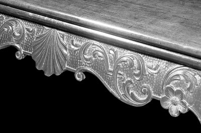 Fragment stołu karcianego Jerzego III, ok. 1765 (mahoń) autorstwa Irish School