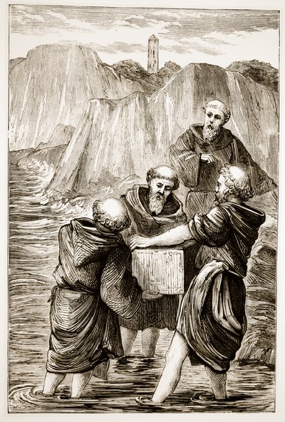 Pudełko św. Brygidy, z The Trials Thaumaturg, czyli Three Wonder-Working Saints of Ireland, autorstwa Mary Cusack (1829-99) opublikowanej ok. 1890 r. autorstwa Irish School