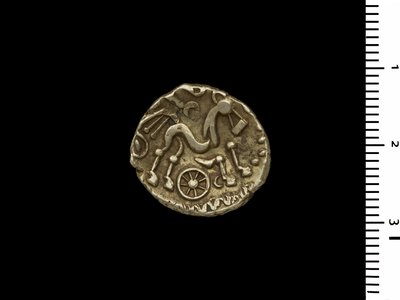 Moneta z Henley Hoard, ok.50 pne (złoto) autorstwa Iron Age