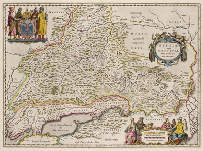 Mapa południowej Rosji z: części północnej i wschodniej, 1664 autorstwa Isaac Abrahamsz. Massa