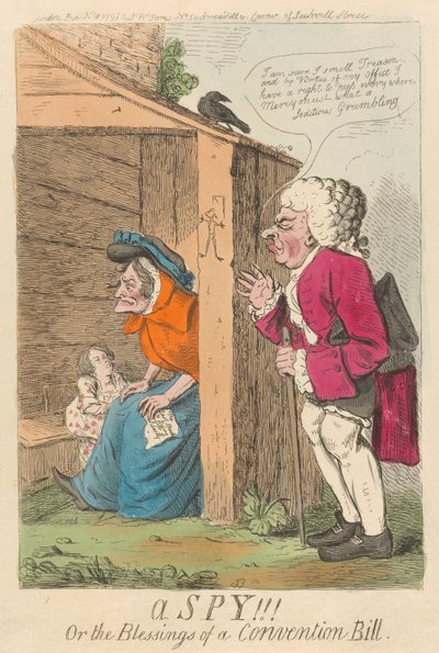 Ein Spion!!! oder die Segnungen eines Konventionsgesetzes autorstwa Isaac Cruikshank