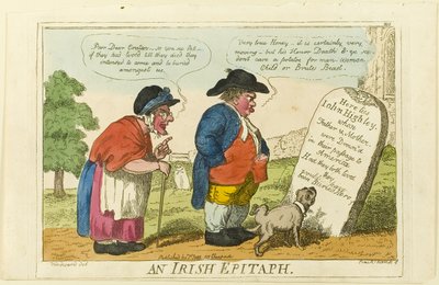 Irlandzkie epitafium autorstwa Isaac Cruikshank