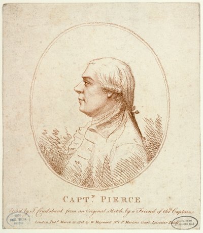 Kapitan Richard Pierce autorstwa Isaac Cruikshank