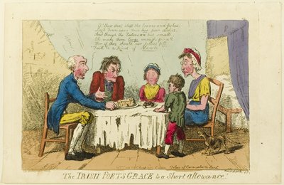 Irlandzcy poeci Grace do niskiego zasiłku! autorstwa Isaac Cruikshank