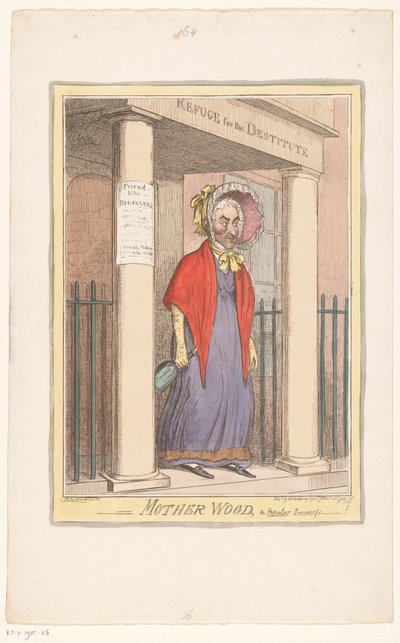 Spotprent op Sir Matthew Wood, 1820 Matko Wood, popularna kupczyni-! (tytuł na obiekcie) autorstwa Isaac Cruikshank