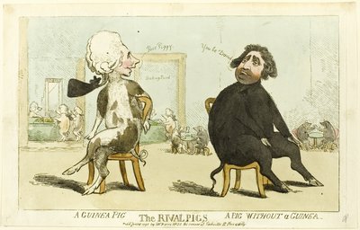 Rywalizujące świnie autorstwa Isaac Cruikshank