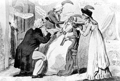Mycie Blackamoor, 1795. autorstwa Isaac Cruikshank