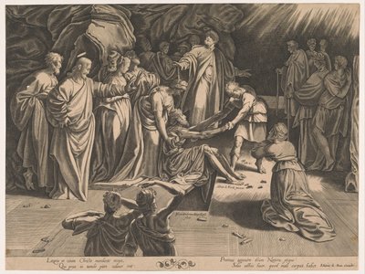 Wskrzeszenie Łazarza autorstwa Isaac Duchemin