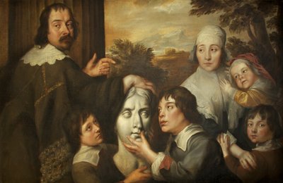 Grupa rodzinna (olej na płótnie) autorstwa Isaac Fuller