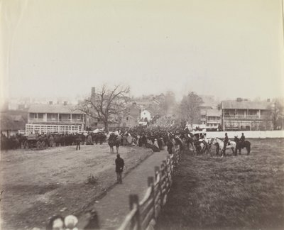Pochód wojsk i cywilów w drodze ku poświęceniu Narodowej... żołnierskiej, 19 listopada 1863 r. autorstwa Isaac G. Tyson