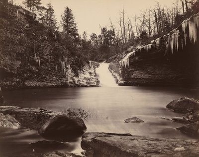 Jezioro Lula, Upper Falls, Lookout Mountain, Georgia, 1864-1865. autorstwa Isaac H. Bonsall