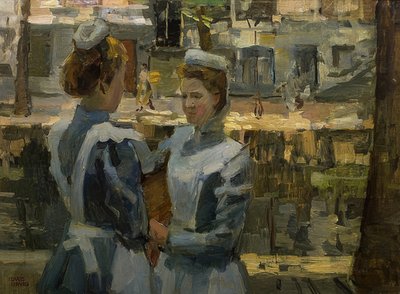 Pokojówki na Leidsegracht autorstwa Isaac Israels
