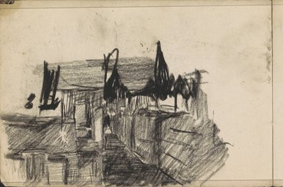 Widok ulicy z liczbami autorstwa Isaac Israels