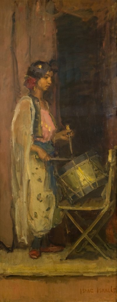 Egipska perkusistka (olej na płótnie) autorstwa Isaac Israels