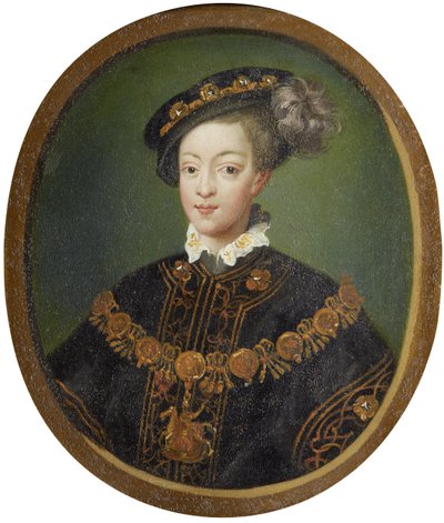 Edward VI 1537-1553, król Anglii, XVI wiek autorstwa Isaac Oliver