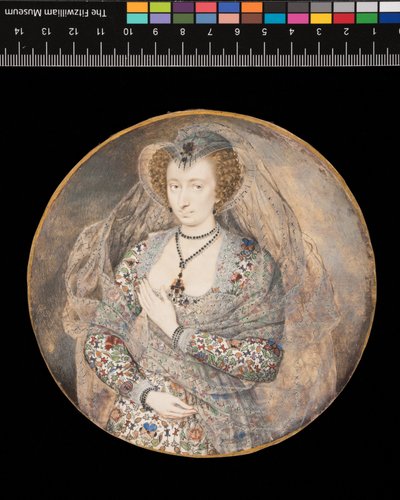 Miniatura. Nieznana dama. Lucy Harington, hrabina Bedford (dawny tytuł), ok. 1605 (akwarela i akwarela na karcie) autorstwa Isaac Oliver