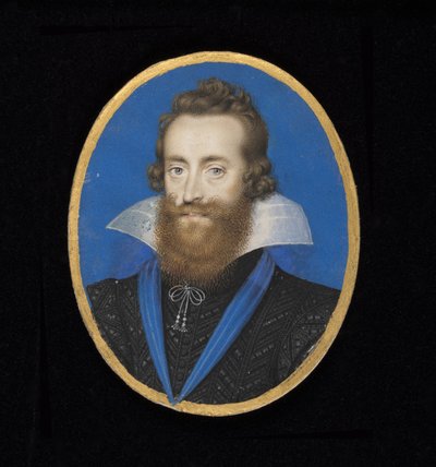 Nr 3869 Ludovic Stuart, 2. książę Lennox i książę Richmond (1574-1624) (wc na welinie na karcie) autorstwa Isaac Oliver