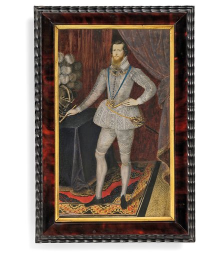 Robert Devereux, 2. hrabia Essex (welin z szylkretową ramą i złotym mocowaniem) autorstwa Isaac Oliver