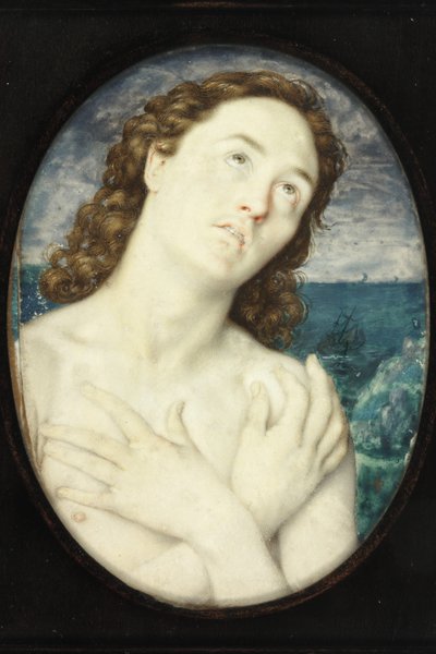 „Syn marnotrawny” (akwarela na welinie) autorstwa Isaac Oliver