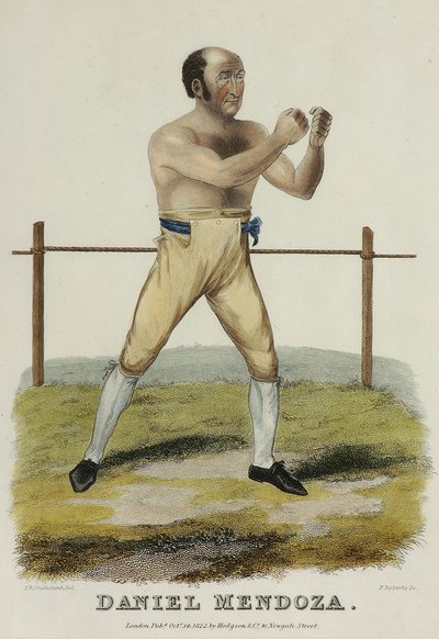 Daniel Mendoza, rycina P. Roberts, wydana w 1822 r. (kolorowa rycina) autorstwa Isaac Robert (after) Cruikshank