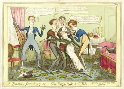 Dandys mdlejący autorstwa Isaac Robert Cruikshank