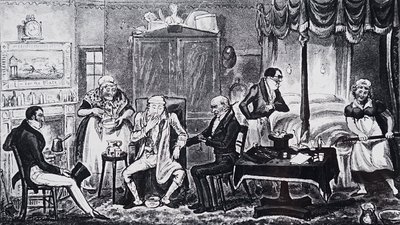 Człowiek cierpiący na skutki nadmiernego pobłażania autorstwa Isaac Robert Cruikshank