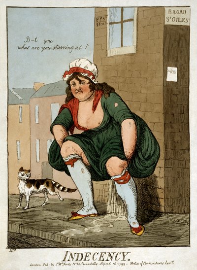 Nieprzyzwoitość, 1799. autorstwa Isaac Robert Cruikshank
