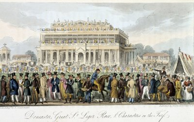 Le prix Saint Léger à Doncaster (kursy les) - w książce „Szpieg angielski” Charlesa Molloya Westmacotta, il. autor: Robert Cruikshank, Londyn autorstwa Isaac Robert Cruikshank