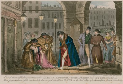 Jedno z tych niepokojących wydarzeń w Life in London autorstwa Isaac Robert Cruikshank