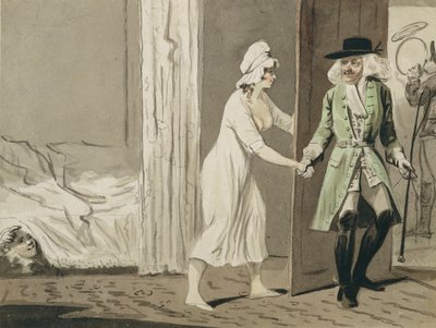 Rogacz wyrusza na polowanie, ok. 1800 (pióro i atrament z toaletą na papierze) autorstwa Isaac Robert Cruikshank