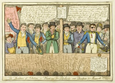 Wolność wyborów autorstwa Isaac Robert Cruikshank
