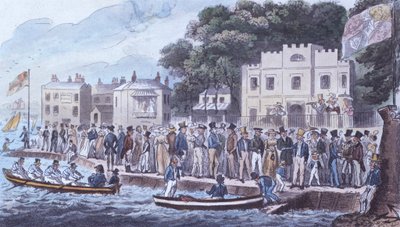 Promenada w Cowes, 1825 autorstwa Isaac Robert Cruikshank