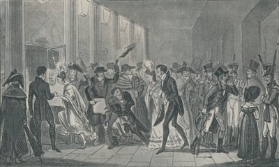 Po operze, 1821, 1920. Artyści: Isaac Robert Cruikshank, George Cruikshank. autorstwa Isaac, Robert and George Cruikshank