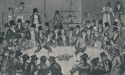 W Royal Cockpit, 1821, 1920. Artyści: Isaac Robert Cruikshank, George Cruikshank. autorstwa Isaac, Robert and George Cruikshank
