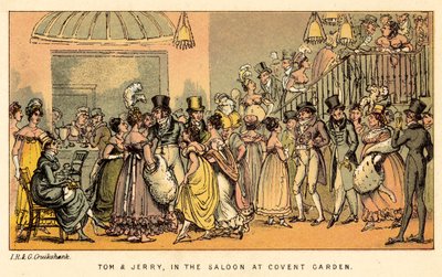 Tom i Jerry w salonie w Covent Garden autorstwa Isaac, Robert and George Cruikshank