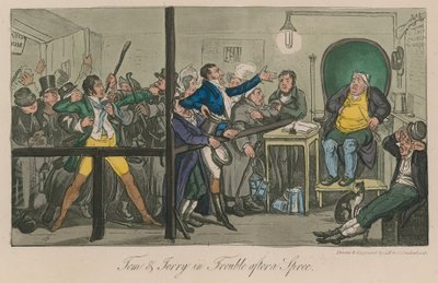 Tom i Jerry mają kłopoty po szaleństwie autorstwa Isaac, Robert and George Cruikshank