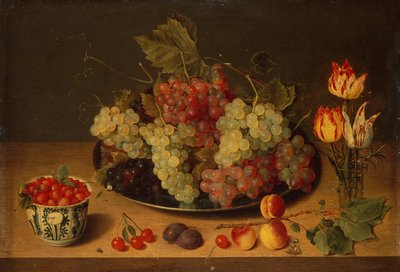 Martwa natura z owocami i kwiatami (olej) autorstwa Isaac Soreau