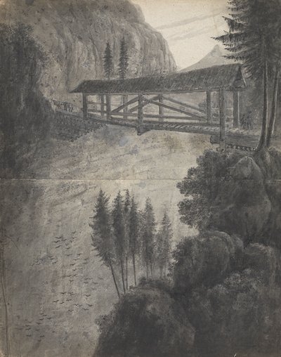 Gryzonia/ Patrząc na góry Glarnisch (Szwajcaria). autorstwa Isaac Weld