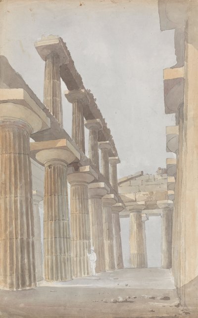 Wnętrze Wielkiej Świątyni w Paestum autorstwa Isaac Weld