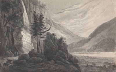 Krajobraz górski z napisem Salomon Gessner (Szwajcaria) autorstwa Isaac Weld