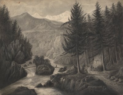 Na Zwcilutzen - w pobliżu Interlaken/ Kanton Berno/ Jungfrau w oddali autorstwa Isaac Weld