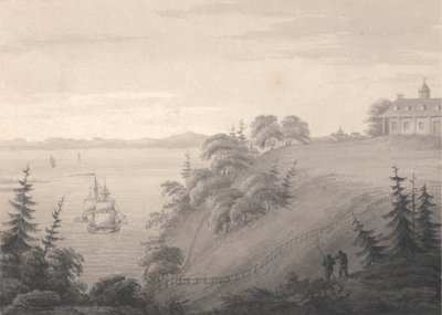 Widok na Mount Vernon, siedzibę generała Washingtona autorstwa Isaac Weld