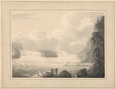 Widok na wodospad Niagara autorstwa Isaac Weld