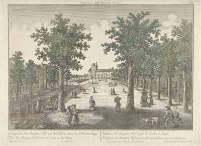 Widok na Buitenhof w Hadze Vue du Buyten-Hof, a la Haye. (tytuł na obiekcie) autorstwa Isaac van Haastert